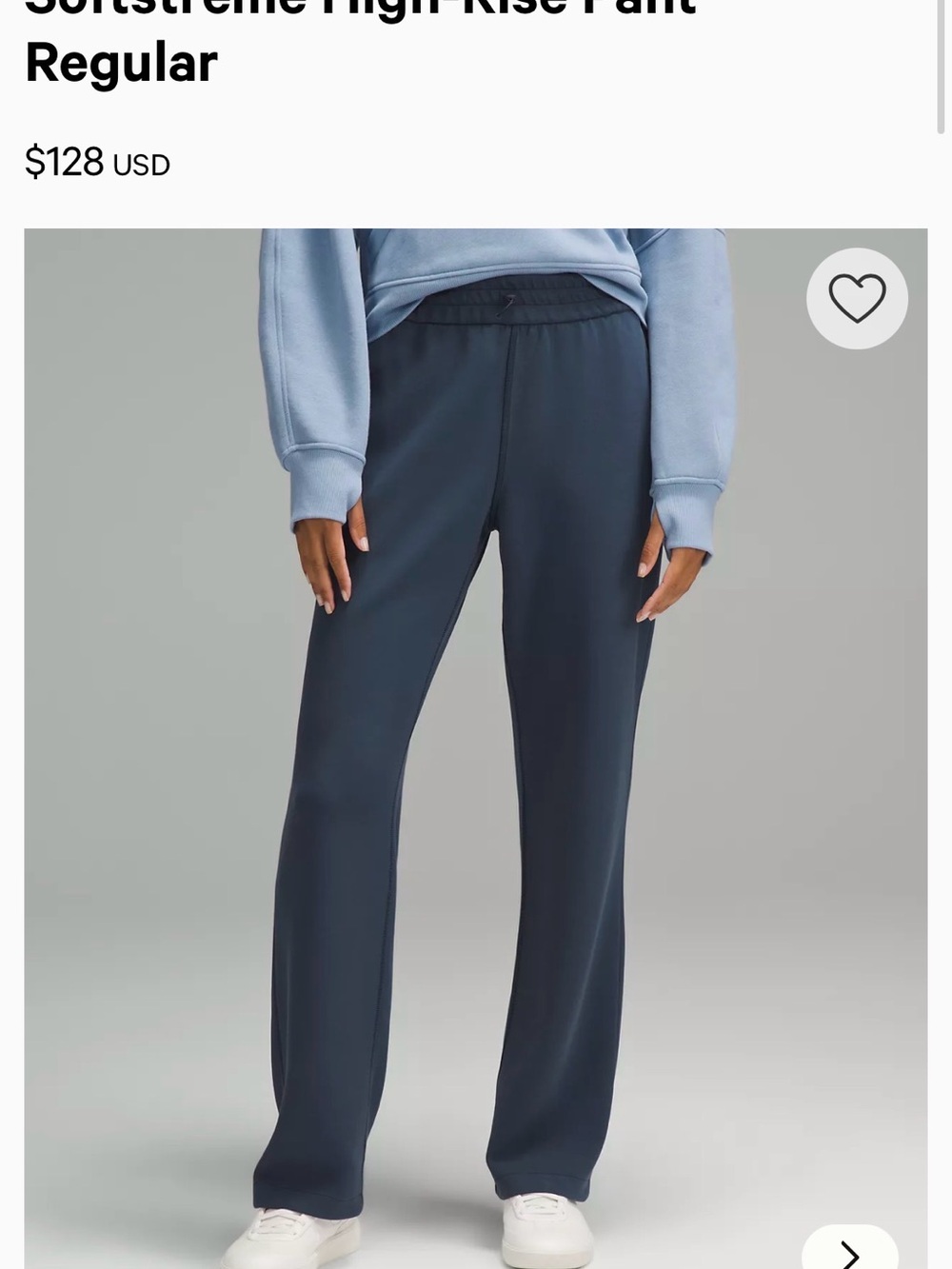 Lululemon Softstreme High-Rise Pant in navy